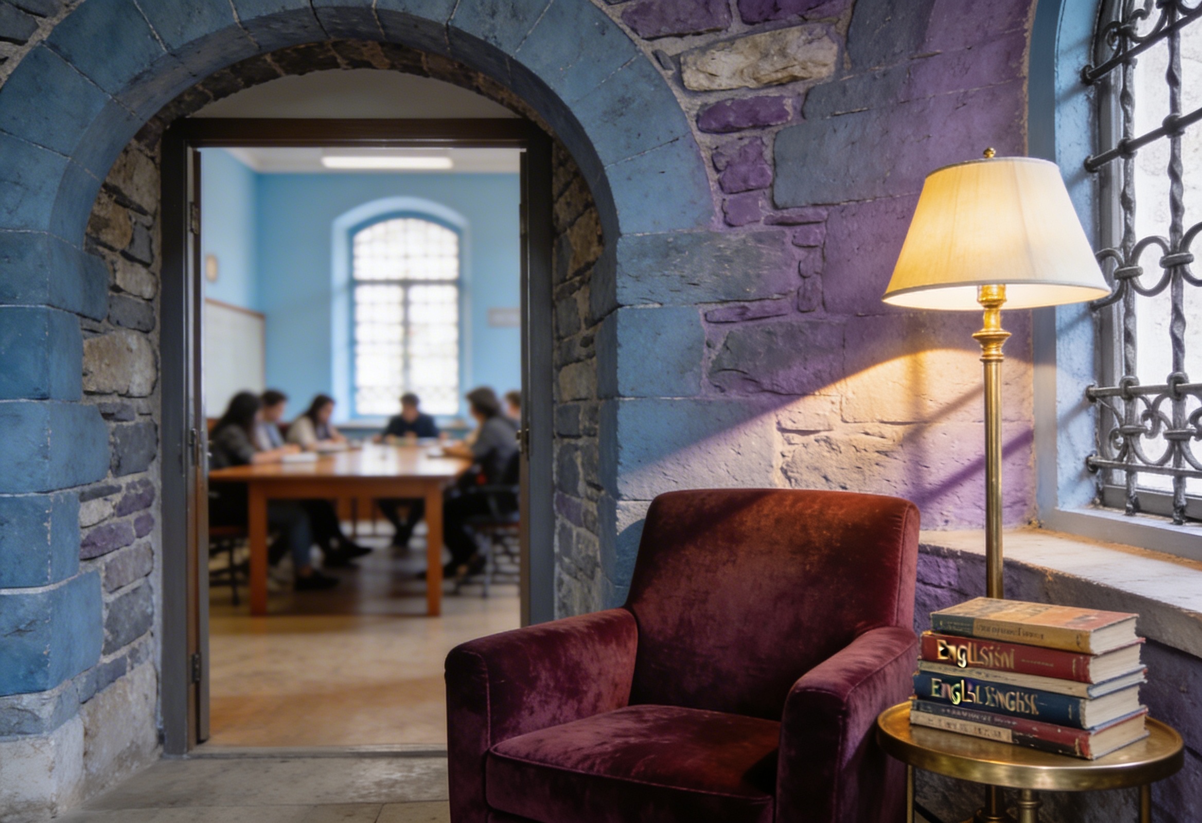 Restore edilmis Osmanli tarzinda okuma kosesi ve kitaplar